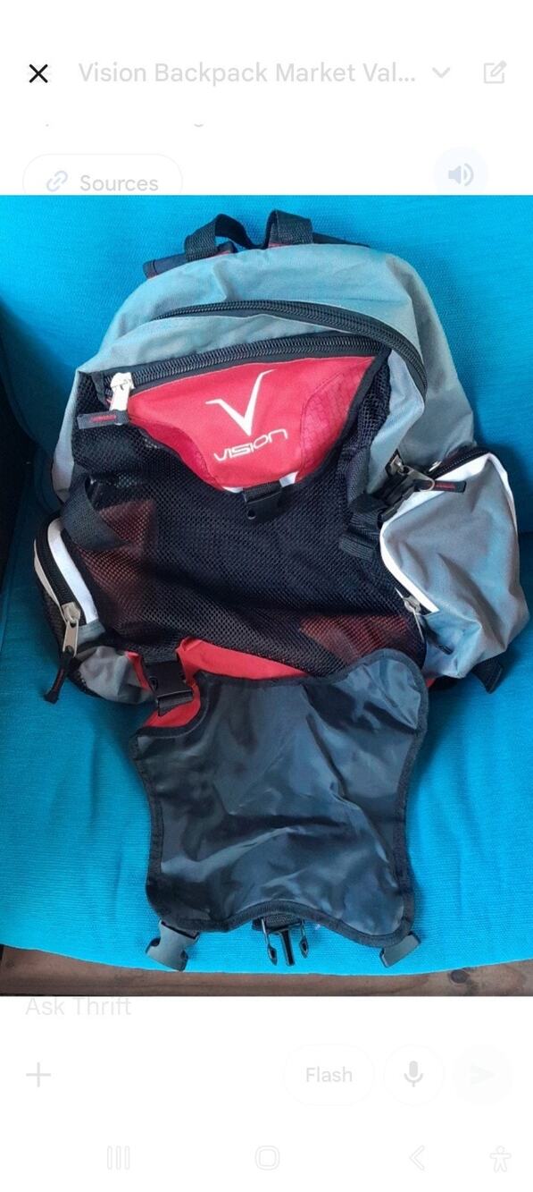 Vision Fly Fishing Technical Backpack Red/Grey - Pristine Condition - New/Other